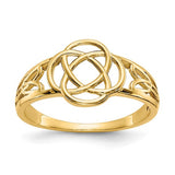14 Karat Yellow Gold Ladies Celtic Knot Ring
