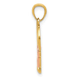 14 Karat Yellow Gold Heart Pendant with 14 Karat Rose Gold infinity