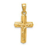14Karat White Gold Reversible Crucifix/Cross