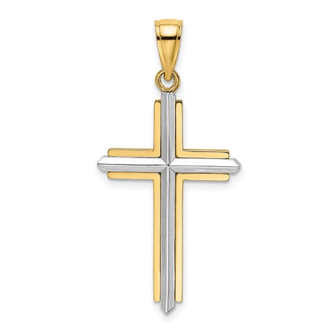 14 Karat Two Tone Ladies Cross