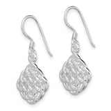 Sterling Silver Celtic Knot Dangle French Wire Earrings