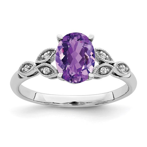 Amethyst and Diamond Ring