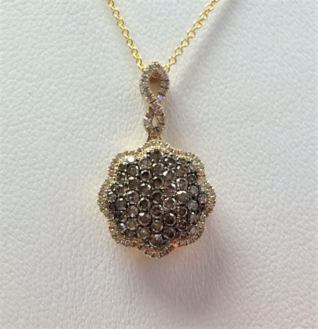 LeVian Chocolate & White Diamond Necklace