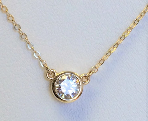 Diamond Solitaire Necklace