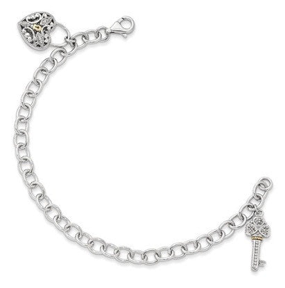 Sterling Silver Key to Your Heart Bracelet