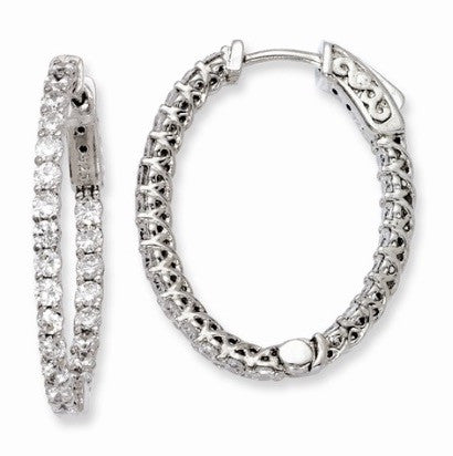 Sterling Silver Inside-Out Hoop Earrings