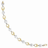 14K Two Tone Circular Bracelet