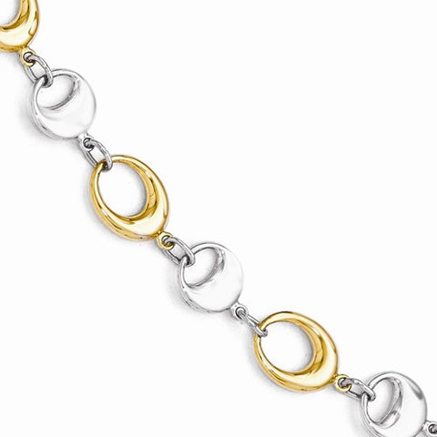 14K Two Tone Circular Bracelet