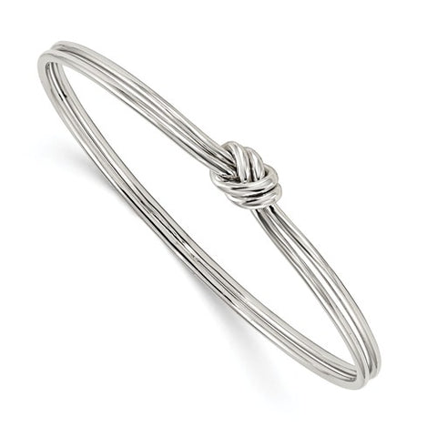 SterlingSilver Love Knot Bangle Bracelet