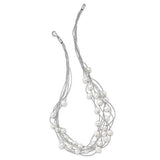 Multi Strand White Cultured Freshwater Pearl Necklace