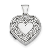 Sterling Silver Small Heart Shaped Locket