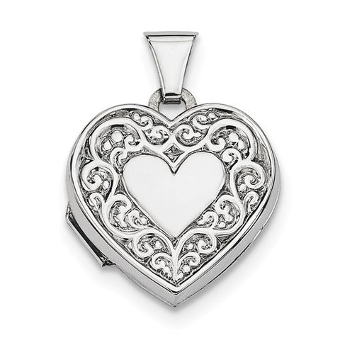 Sterling Silver Small Heart Shaped Locket