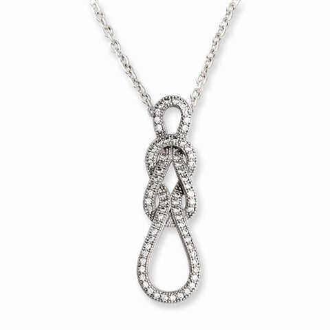 Sterling Silver Love Knot Necklace