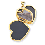 14K Yellow Gold Heart Shaped Diamond Locket