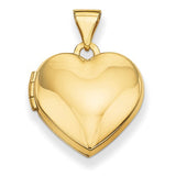 14K Yellow Gold Heart Shaped Locket